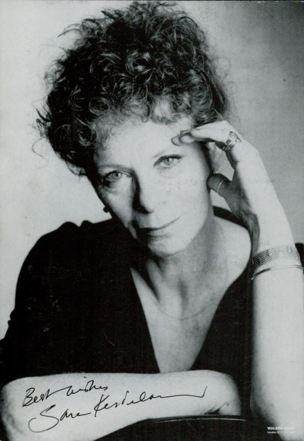 Lot 286: Sara Kestelman signed 6x4inch black and white photo....