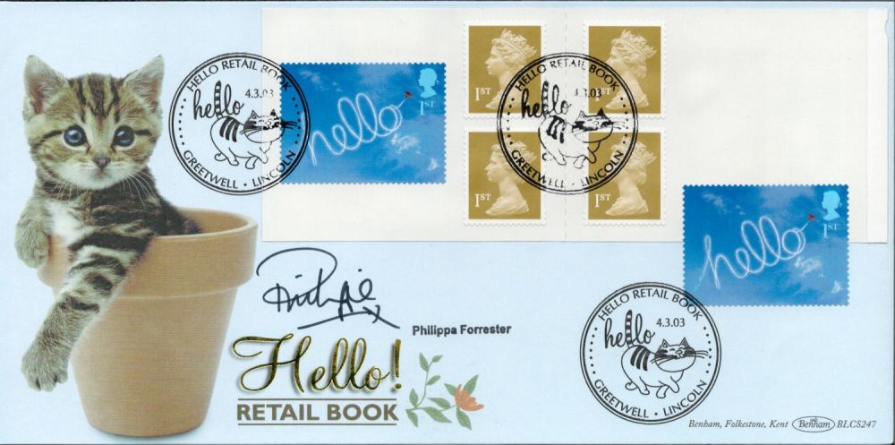 Lot 352: Philippa Forrester signed Hello Retail Book FDC Greetwell...
