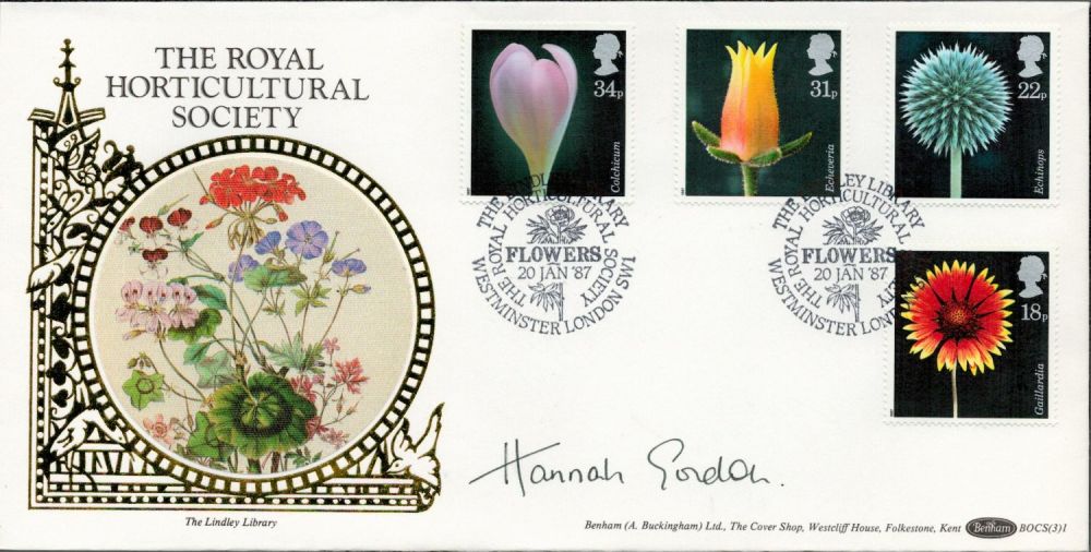 Lot 373: Hannah Gordon signed The Royal Horticultural Society FDC...