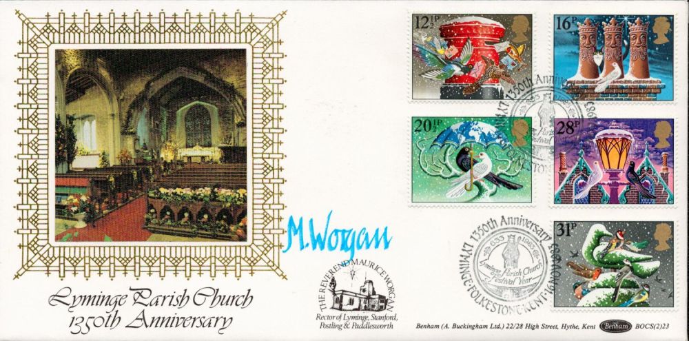 Lot 383: Reverend M Worgan signed Lyminge Parish Church 135th...