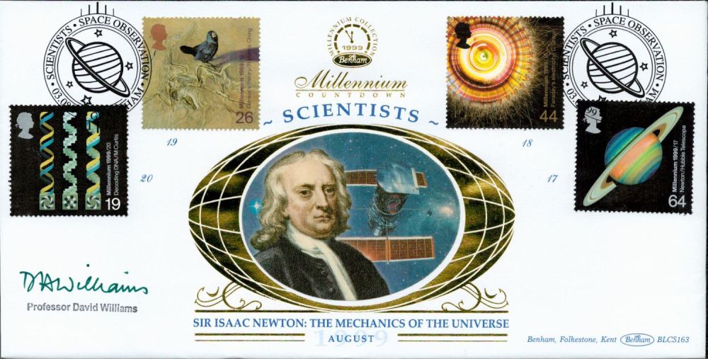 Lot 386: Professor David Williams signed Millennium Countdown Scientists FDC...