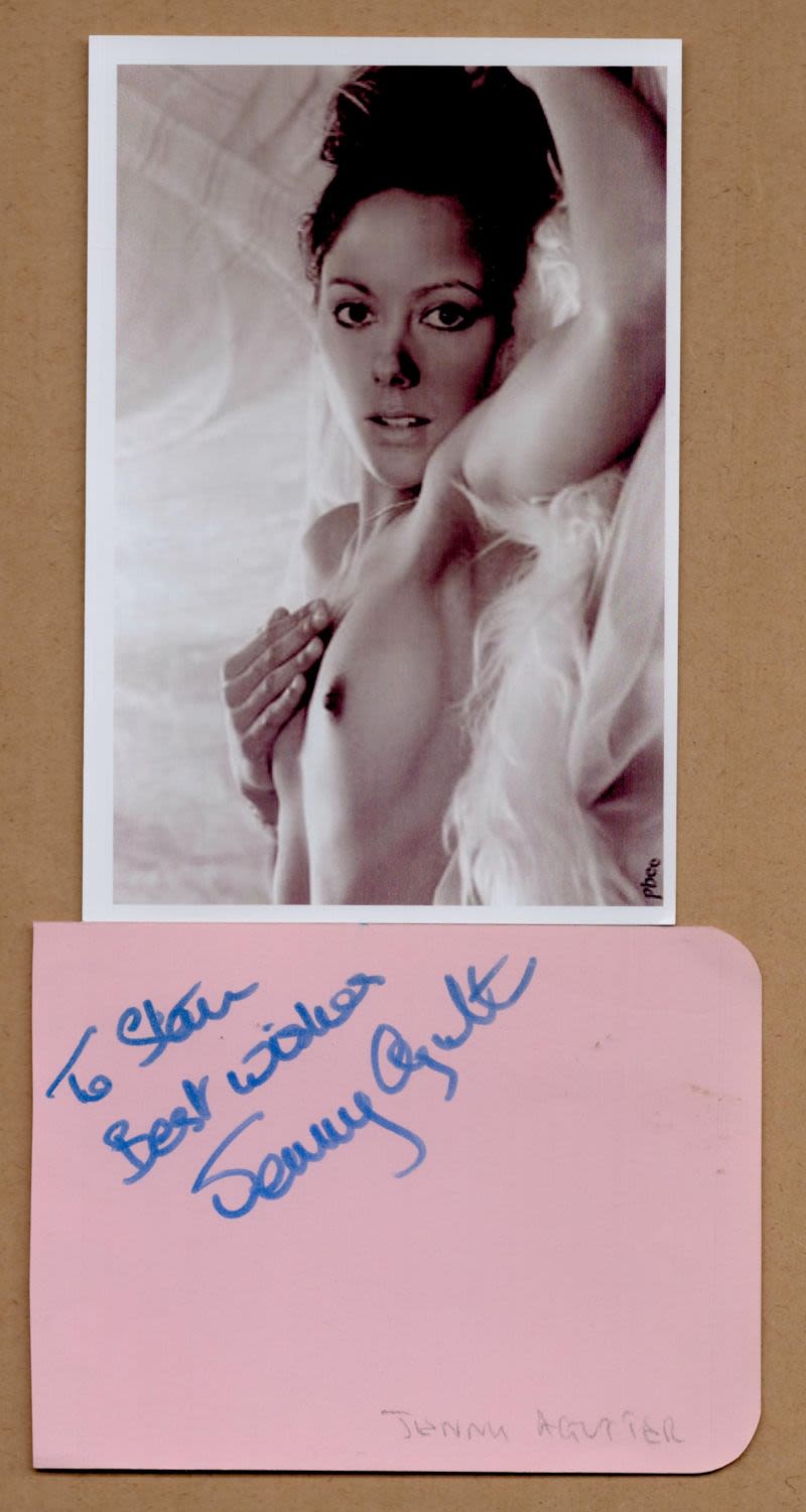 Lot 450: Jenny Agutter signed album page with unsigned 6x4inch...