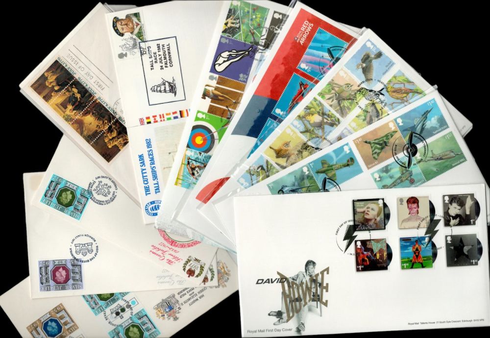 Lot 52: FDC collection includes David Bowie 14th March 2017,...