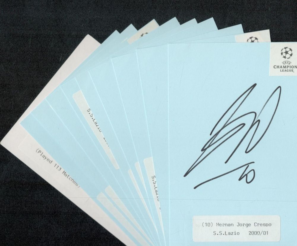 Lot 92: Football - SS Lazio - Champions League 2000-2001....