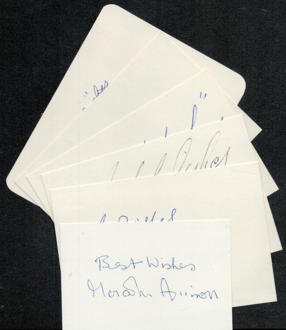 Lot 97: Football - Managers - 6 vintage signed cards,...