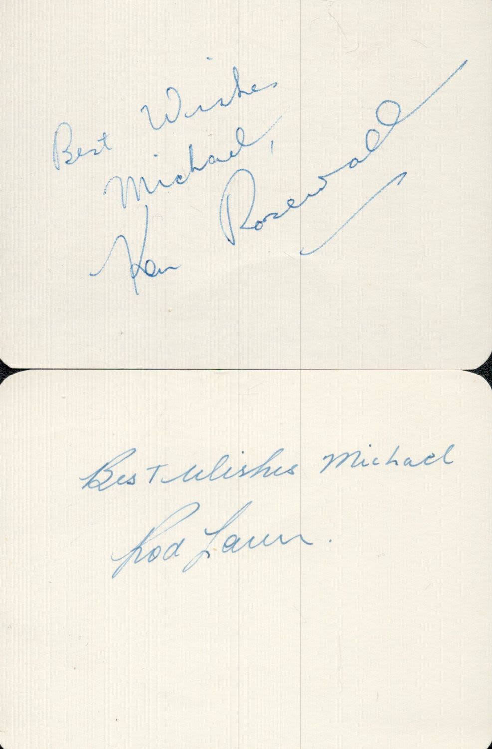 Lot 99: Tennis - Rod Laver and Ken Rosewall. Two...