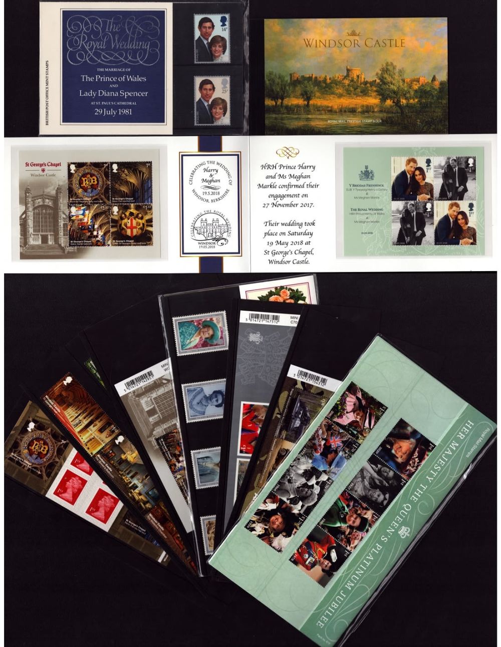 Lot 120: Stamp Collection includes Harry and Meghan 2018 stamp...