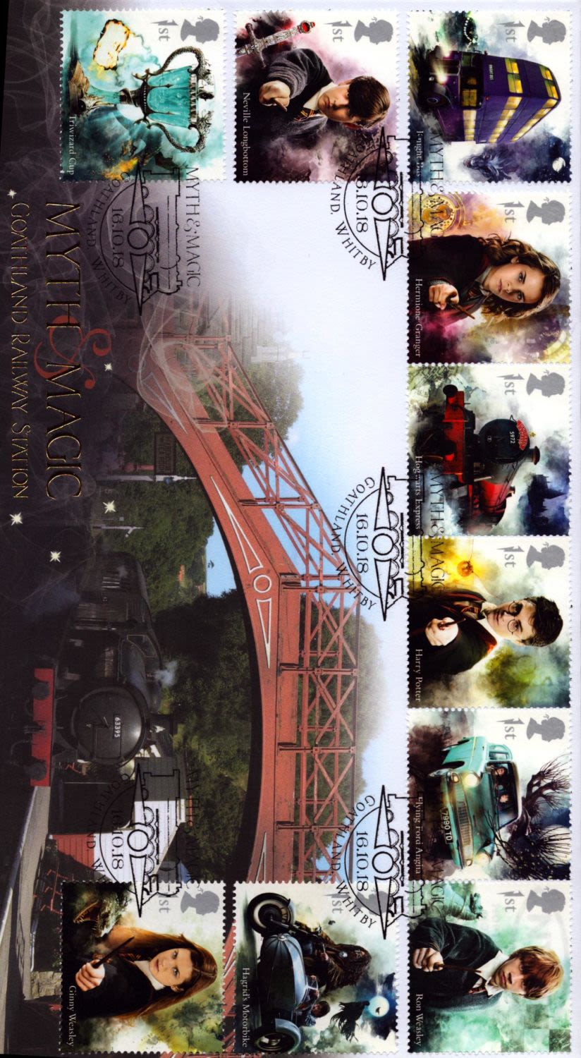 Lot 122: Harry Potter First Day Cover. Harry Potter Myth...