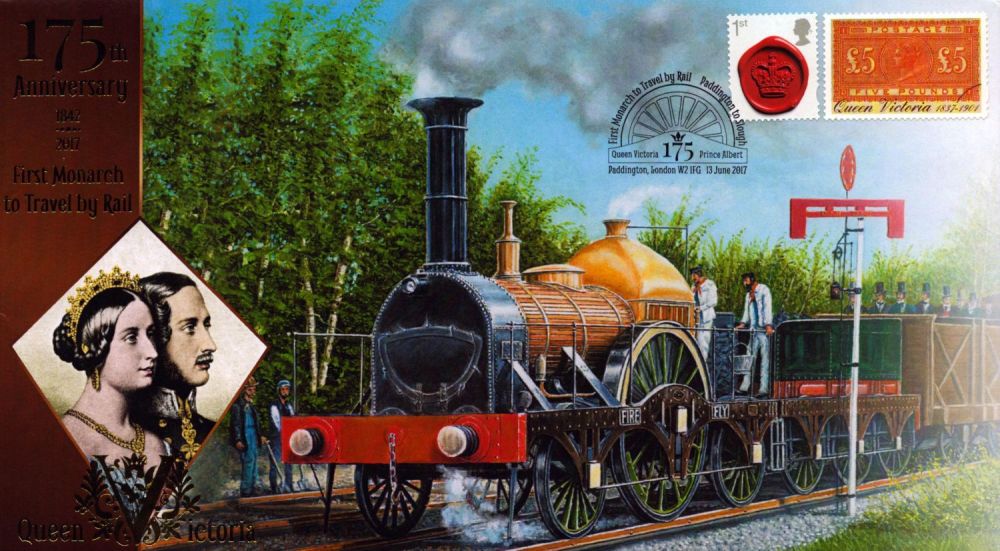 Lot 125: First Day Cover 175th Anniversary First Monarch to...