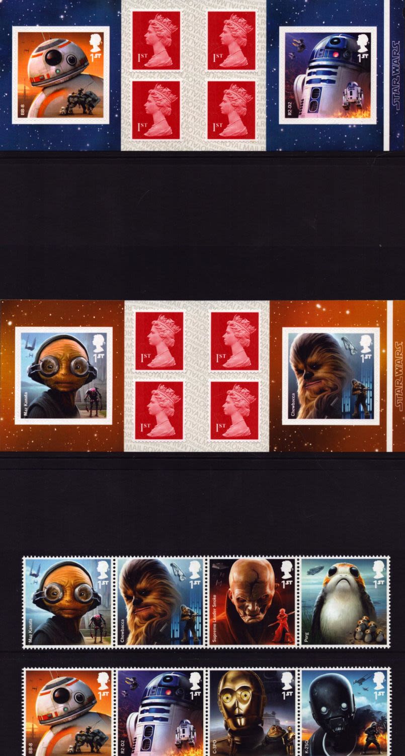 Lot 131: Star Wars Stamp Collection, includes 20 first class...
