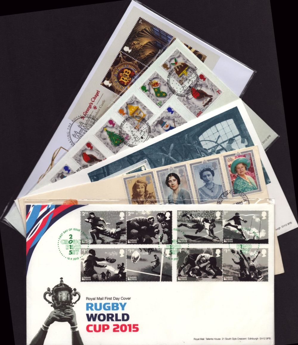 Lot 136: First Day Cover Collection includes Rugby World Cup...