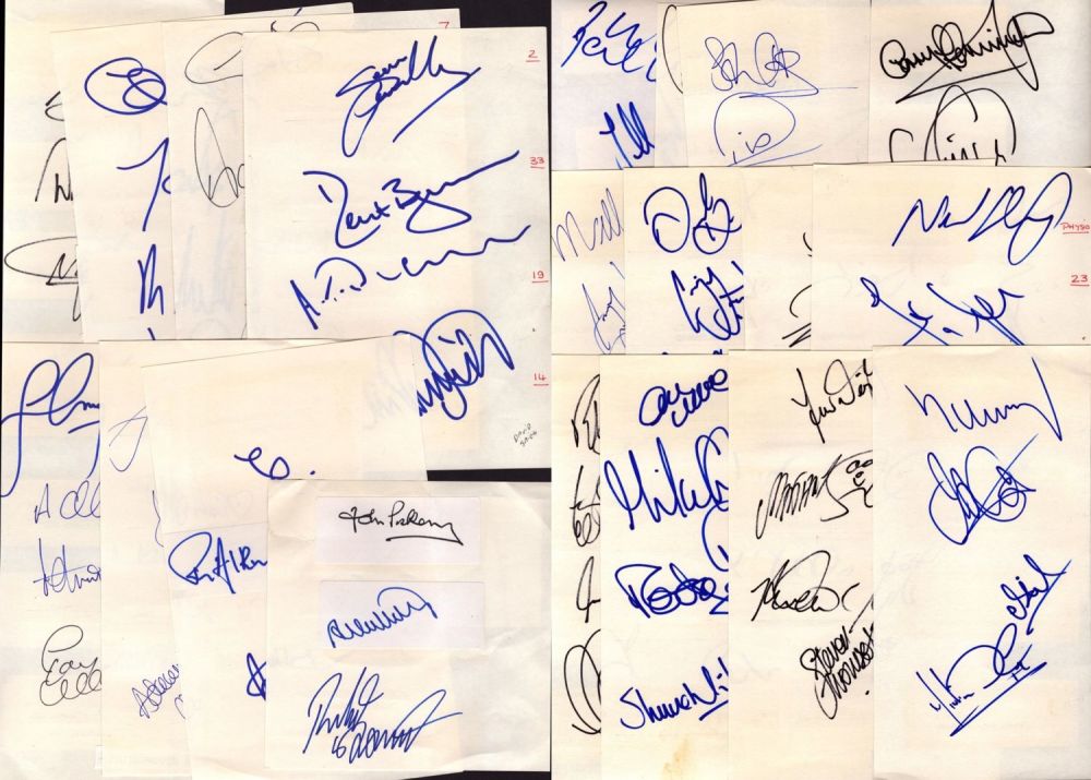 Lot 157: Sport Collection - Approx 20 multisigned cards of...