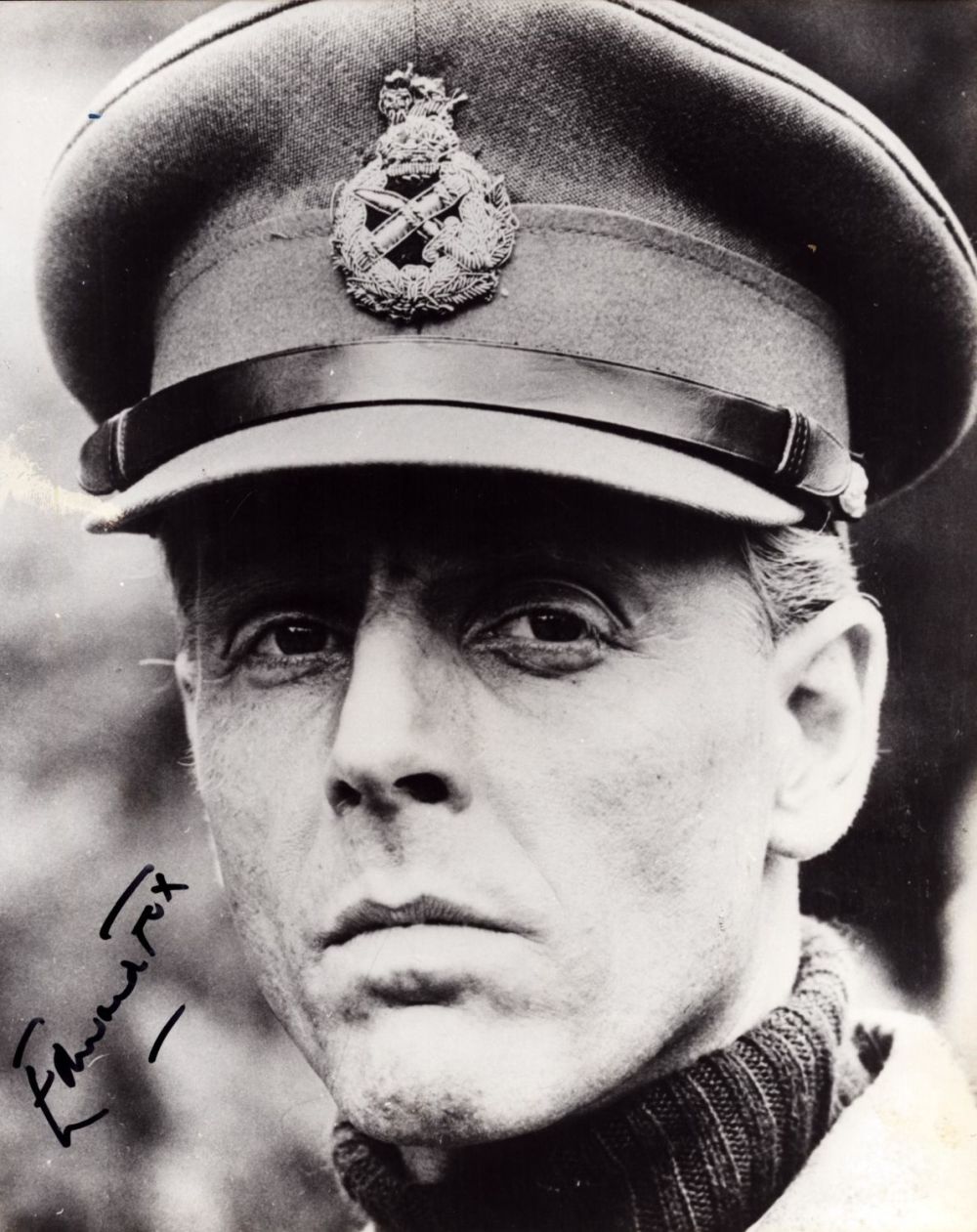 Lot 166: Edward Fox OBE signed 10x8 inch black and...