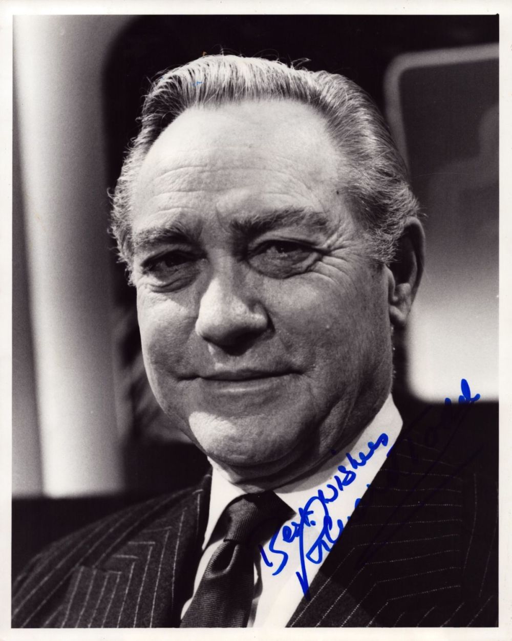 Lot 167: Richard Todd OBE signed 10x8 inch black and...