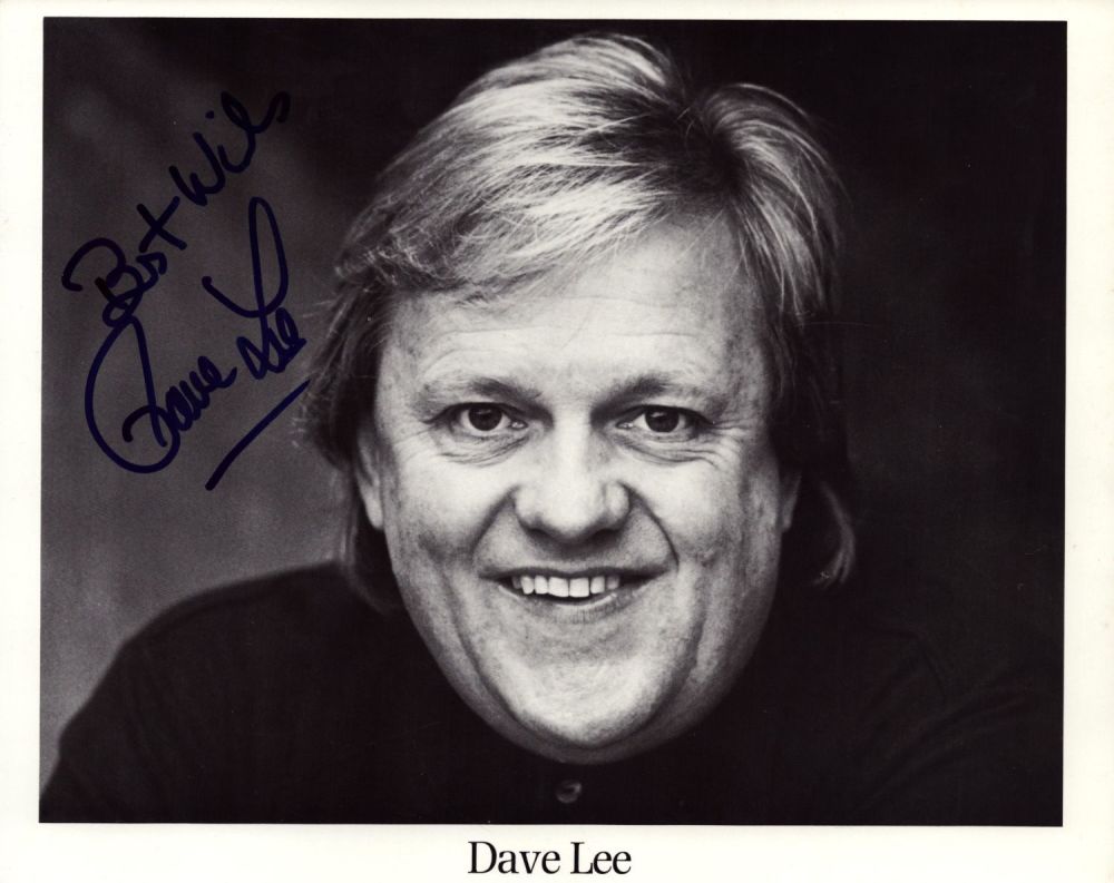 Lot 180: Dave Lee MBE signed 10x8inch black and white...
