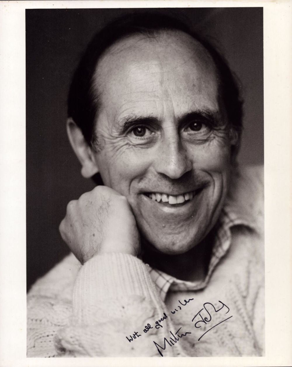 Lot 181: Milton Johns signed 10x8 inch black and white...