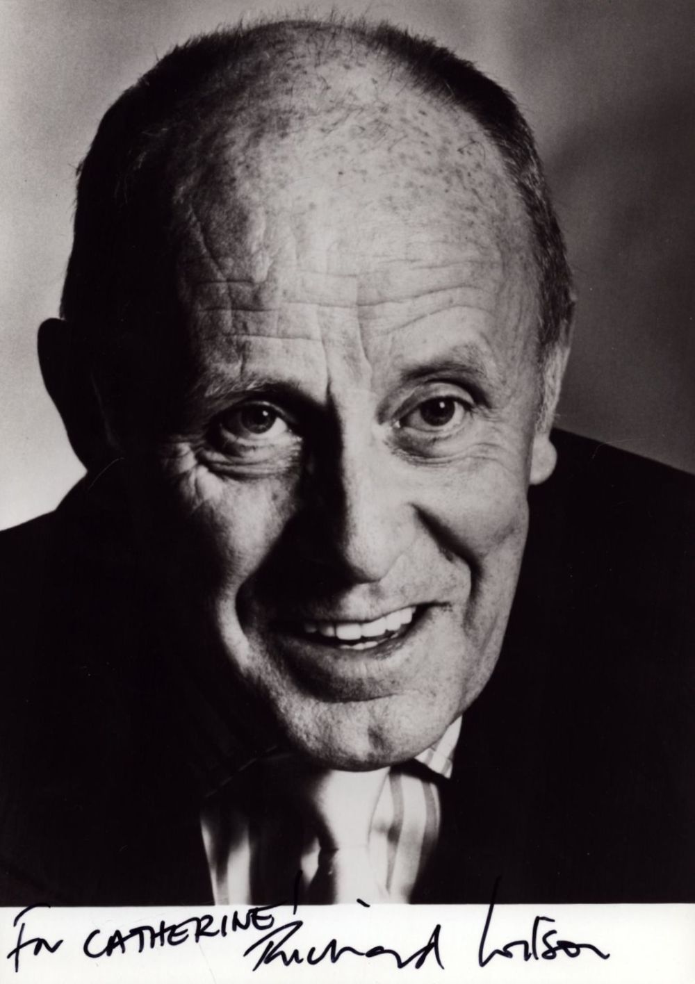 Lot 198: Richard Wilson OBE signed 7x5 inch black and...
