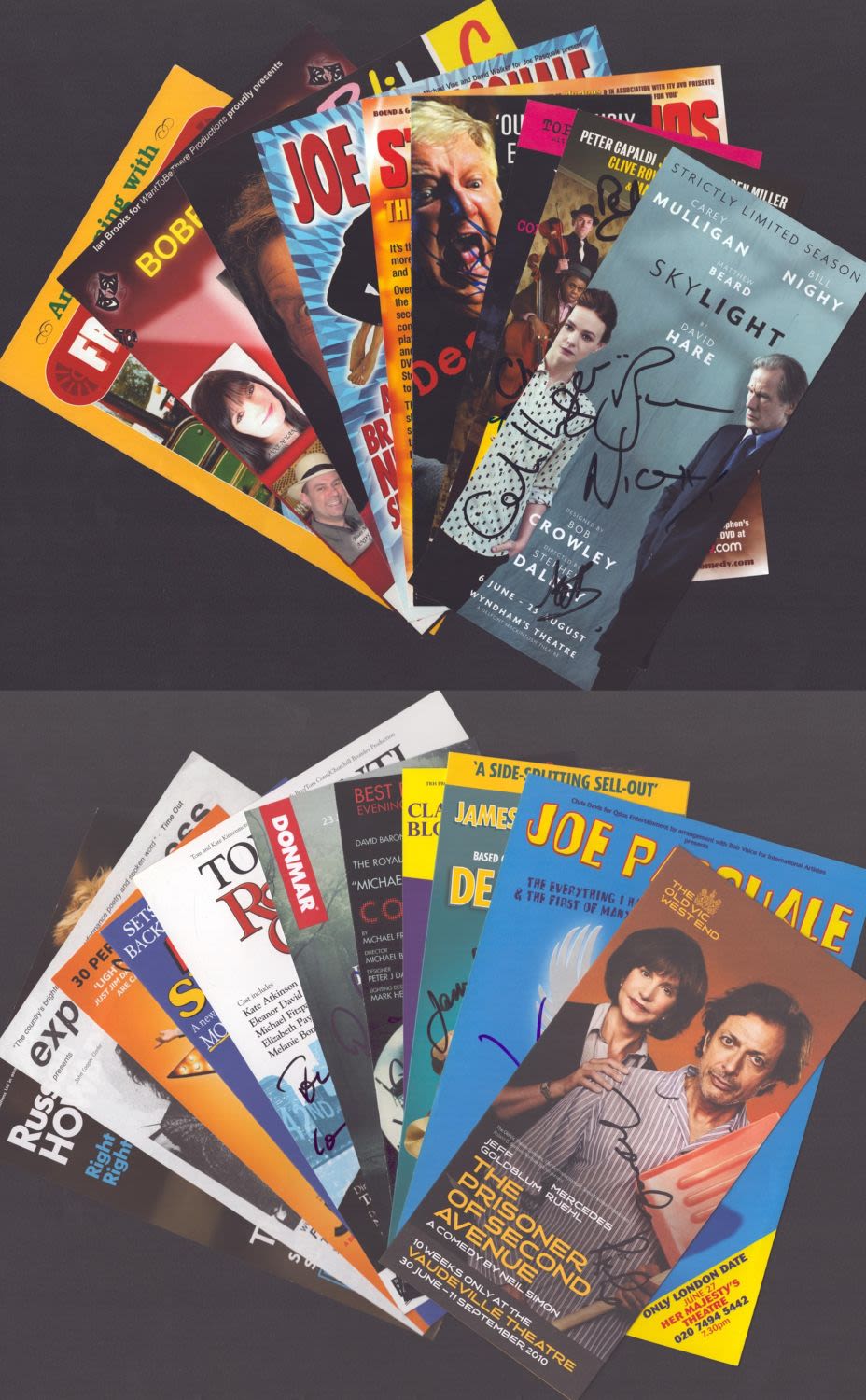 Lot 202: Theatre Collection of 20 signed flyers including names...