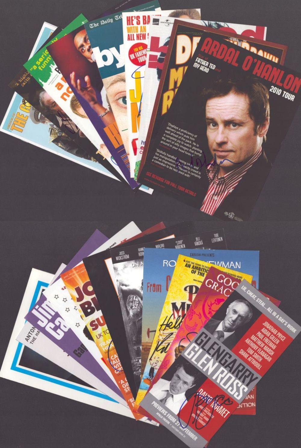 Lot 203: Theatre Collection of 20 signed flyers including names...
