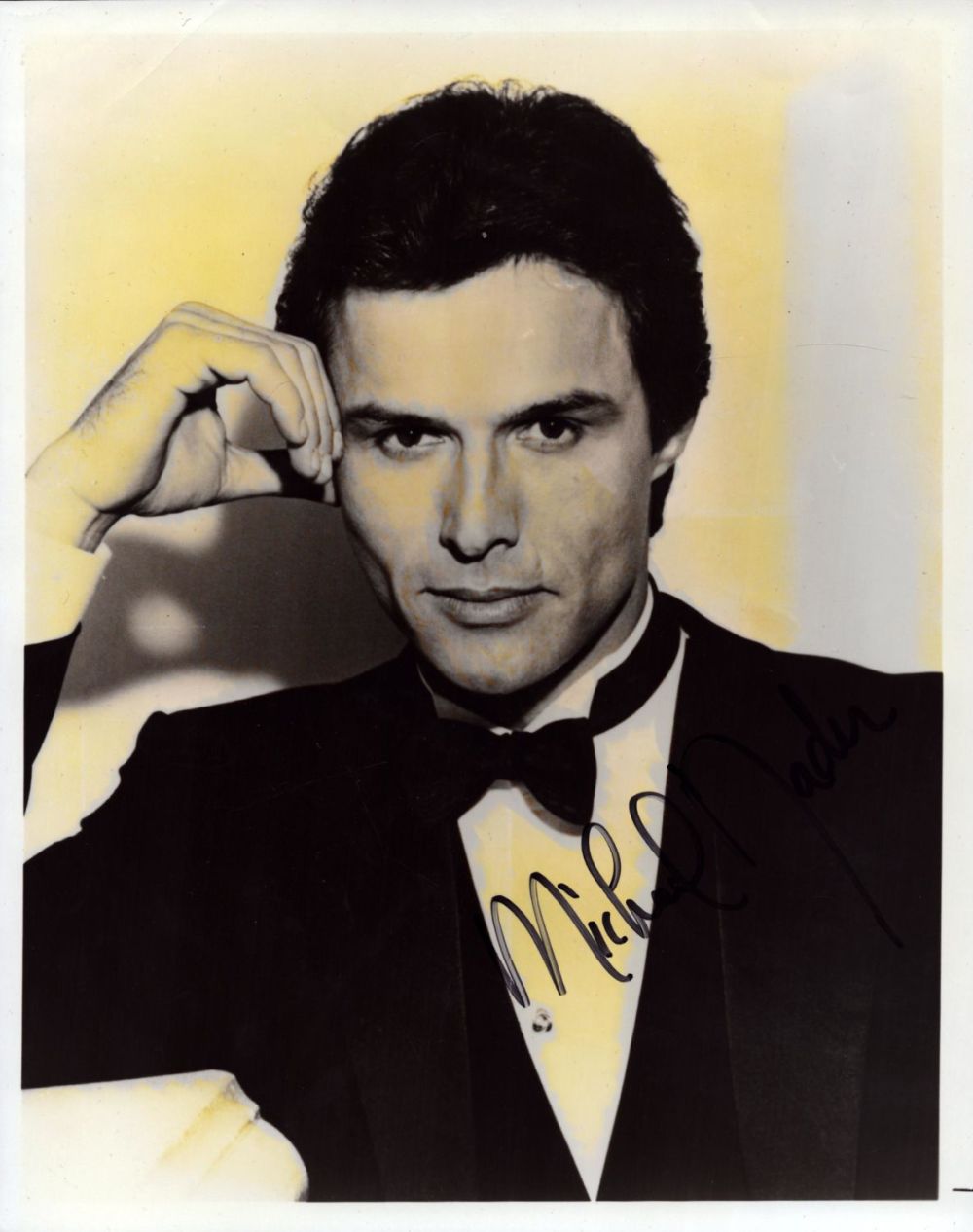 Lot 205: Michael Nader signed 10x8 inch black and white...