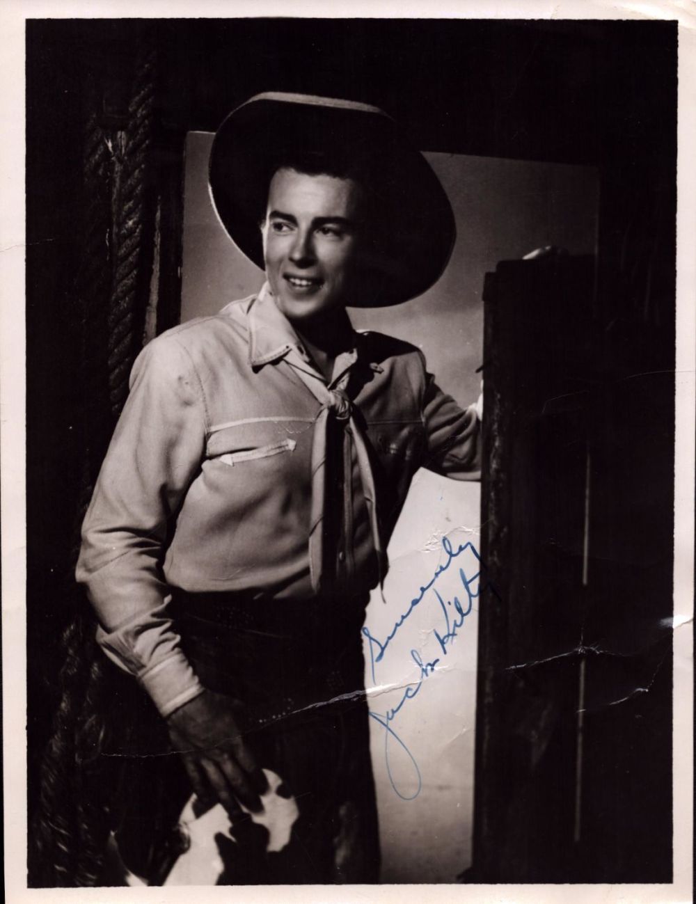 Lot 210: Jack Kilty signed 8x6 inch approx vintage black...