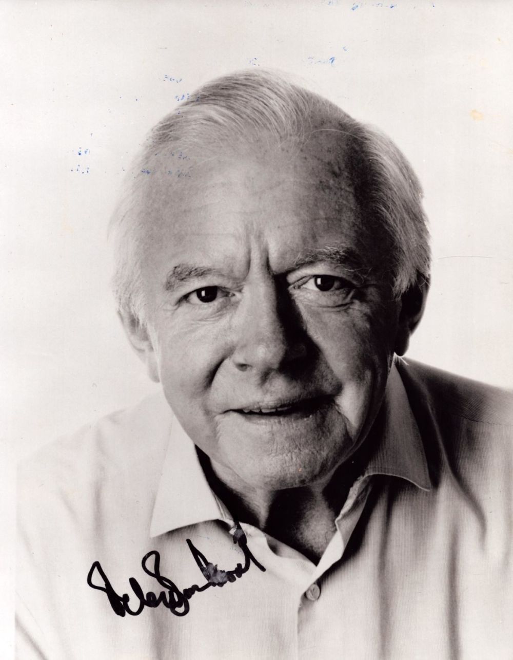 Lot 212: Peter Barkworth signed 9.5x7.5 inch black and white...