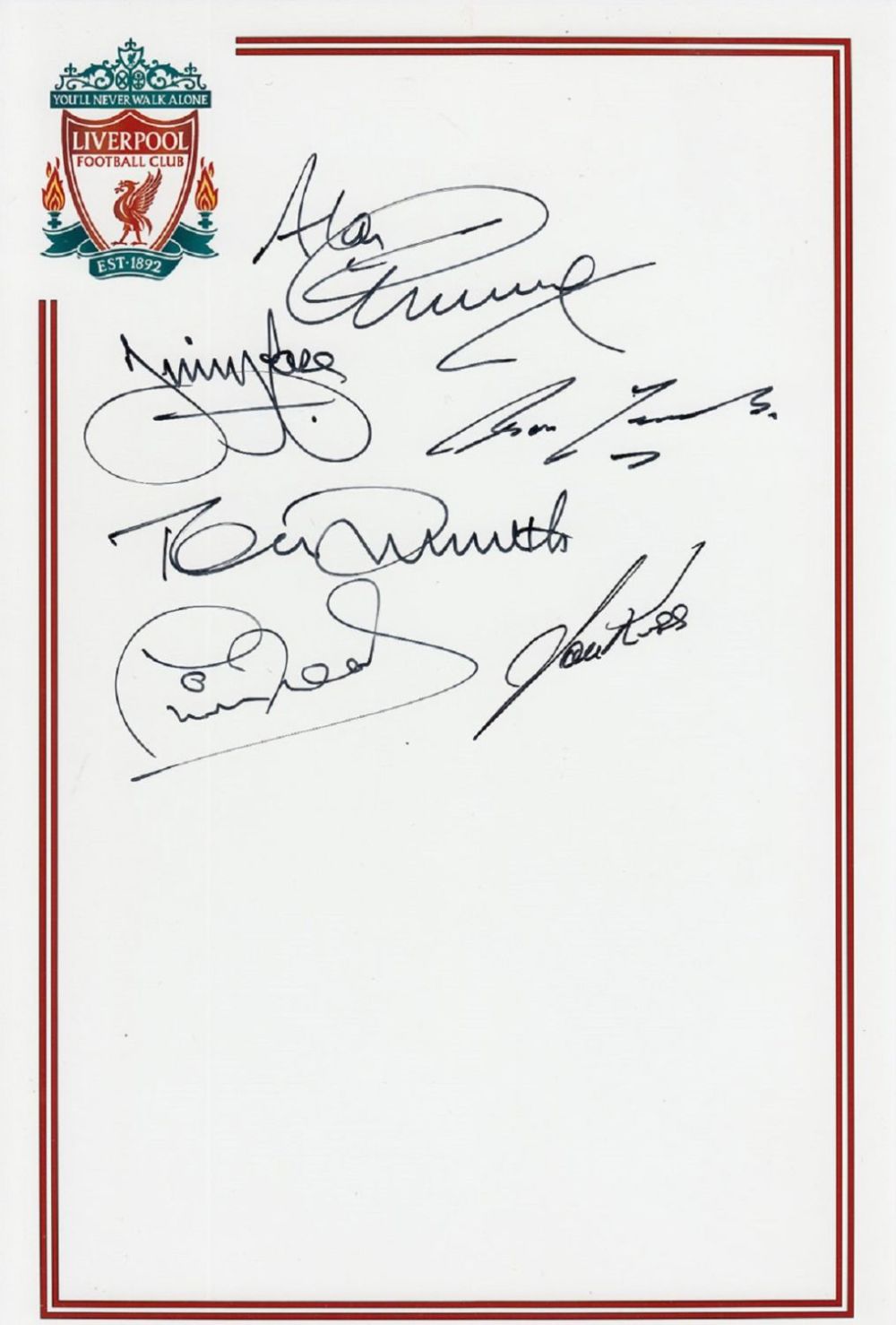 Lot 249: Football Autographed LIVERPOOL 12 x 8 Crested Photograph...