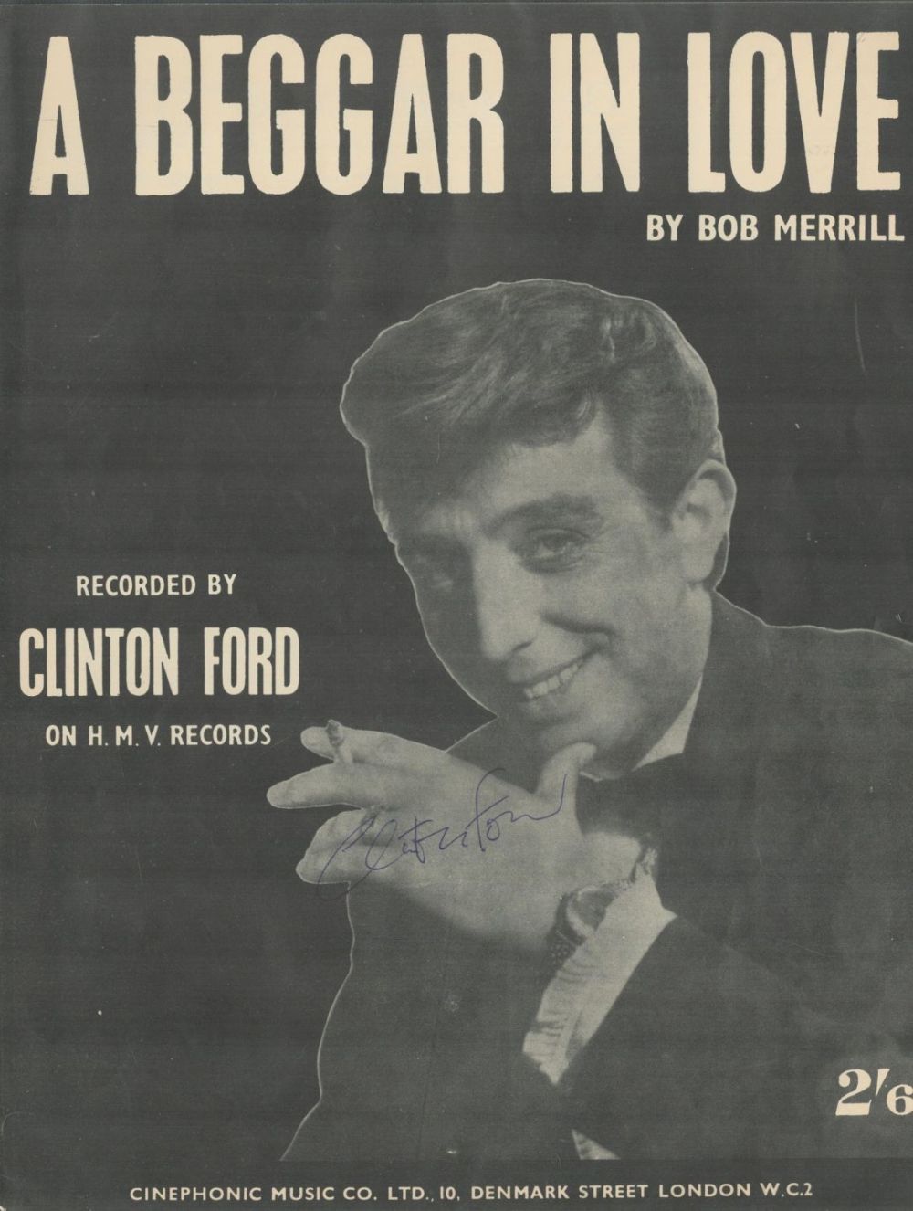 Lot 274: CLINTON FORD signed vintage 'A Beggar In Love'...