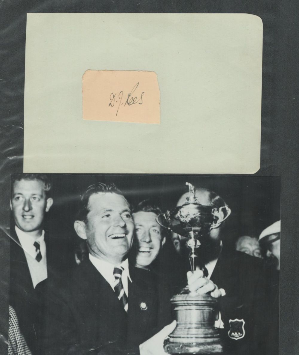Lot 296: DAI REES signed vintage page with Ryder Cup...