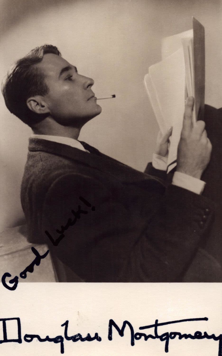 Lot 331: Douglass Montgomery signed 5.5x3.5 inch approx vintage black...
