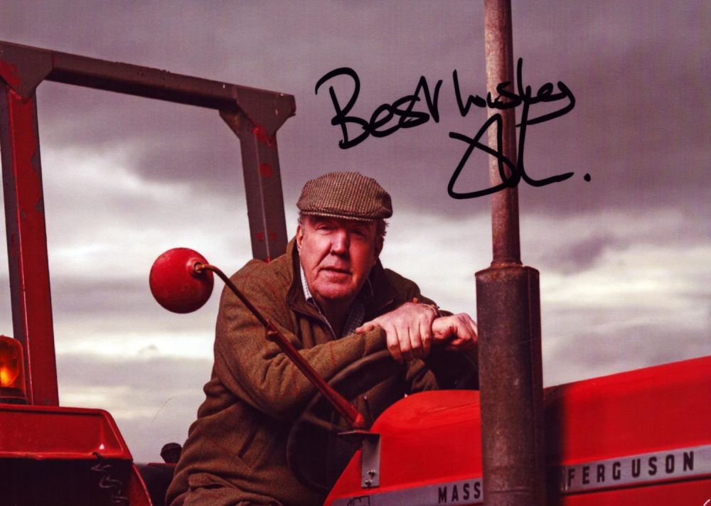 Lot 351: Jeremy Clarkson signed 7x5 inch colour photo. Good...