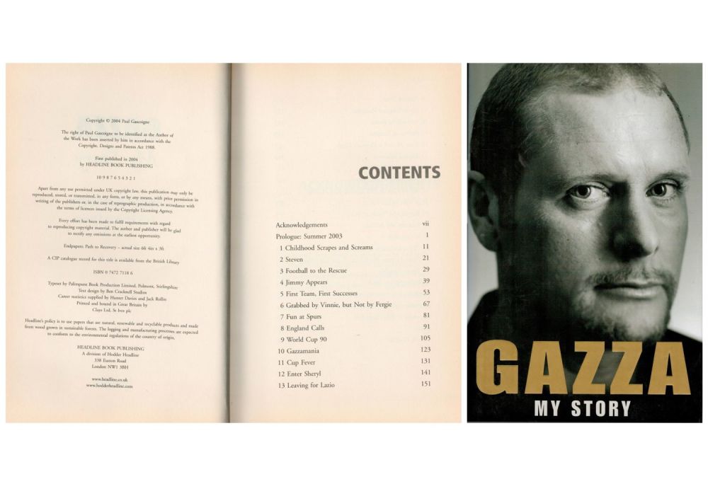 Lot 375: Paul Gascoigne Gazza My Story first edition 2004...