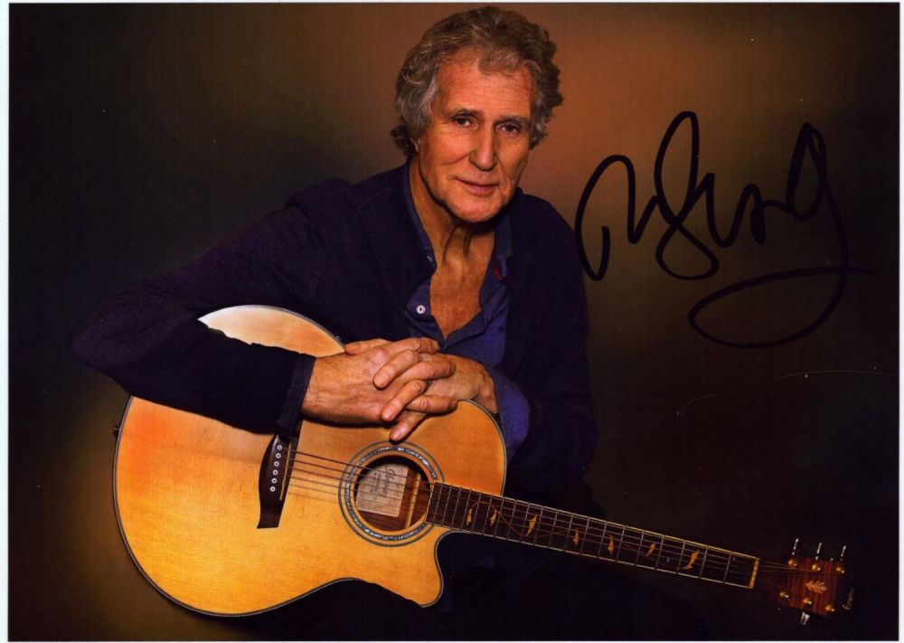 Lot 442: Dire Straight's guitarist John Illsley signed 7x5 inch...