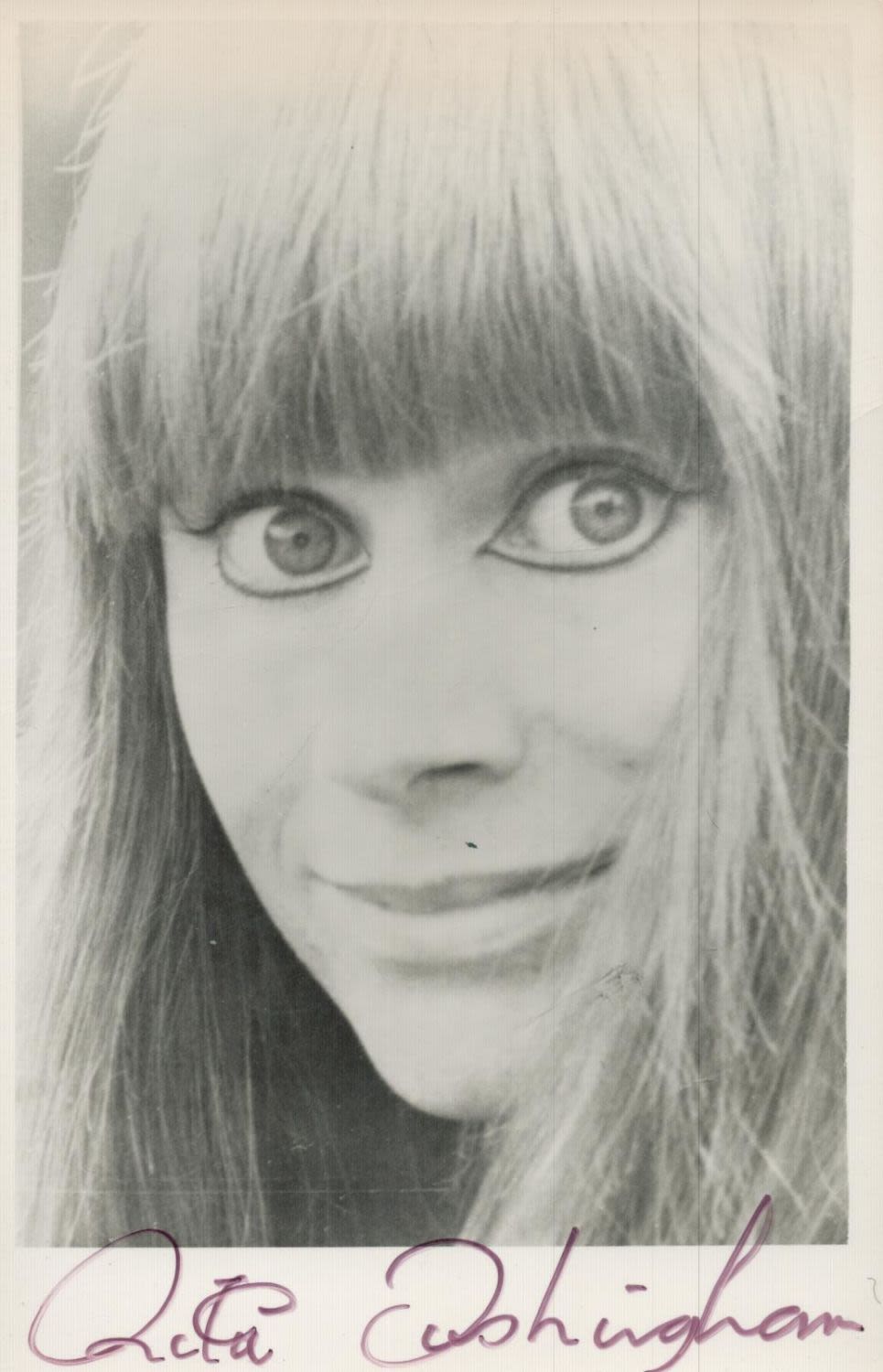 Lot 504: Rita Tushingham signed black & white photo 5.5x3.5...