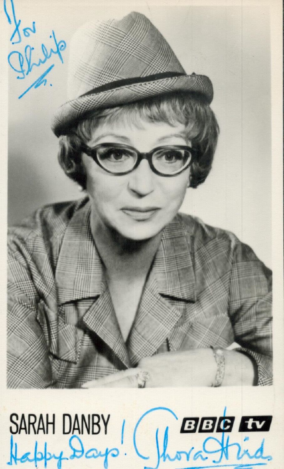 Lot 514: Sarah Danby signed promo black & white photo...
