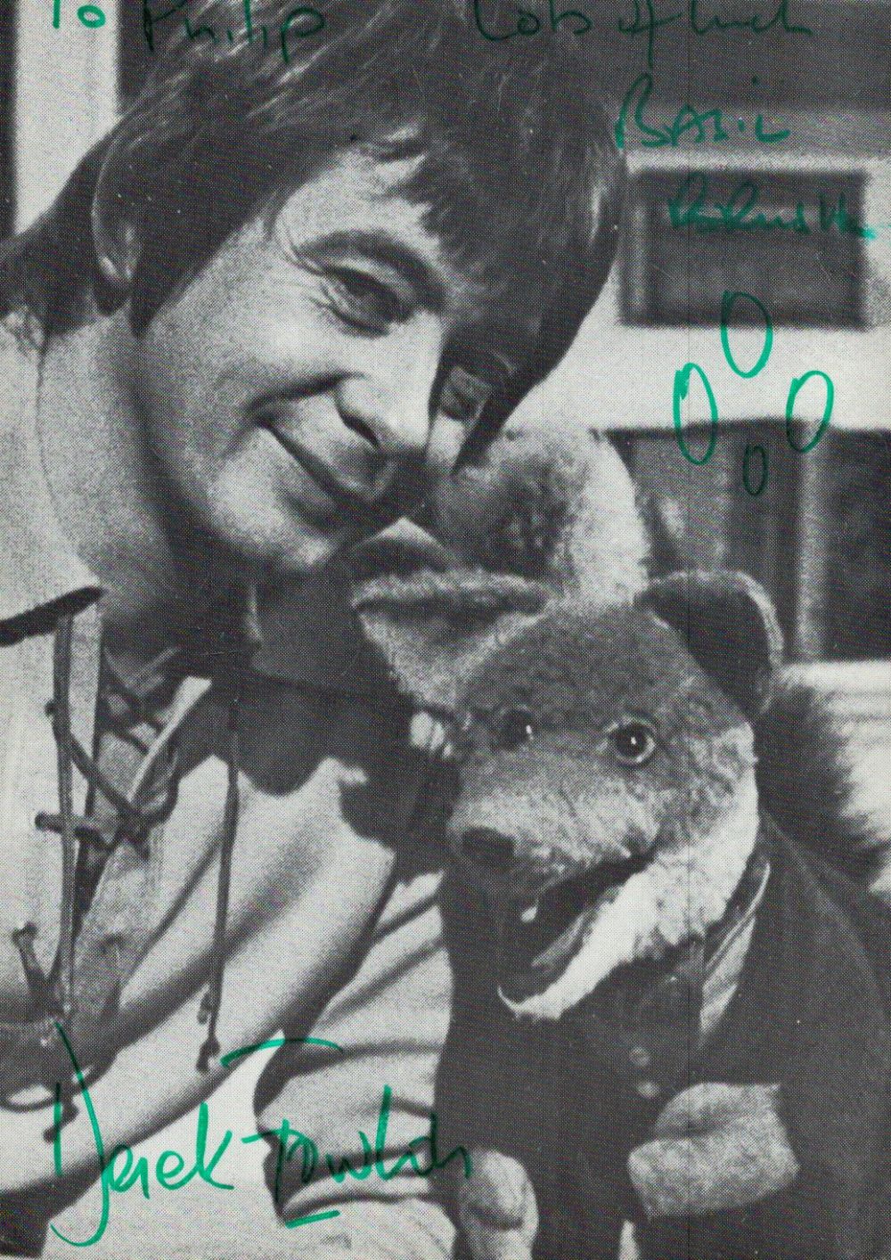 Lot 517: Derek Fowlds signed black & white photo 5.5x3.5...
