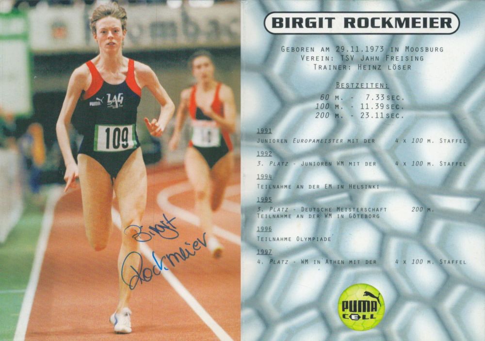 Lot 608: Birgit Rockmeier signed promo colour photo card Approx....