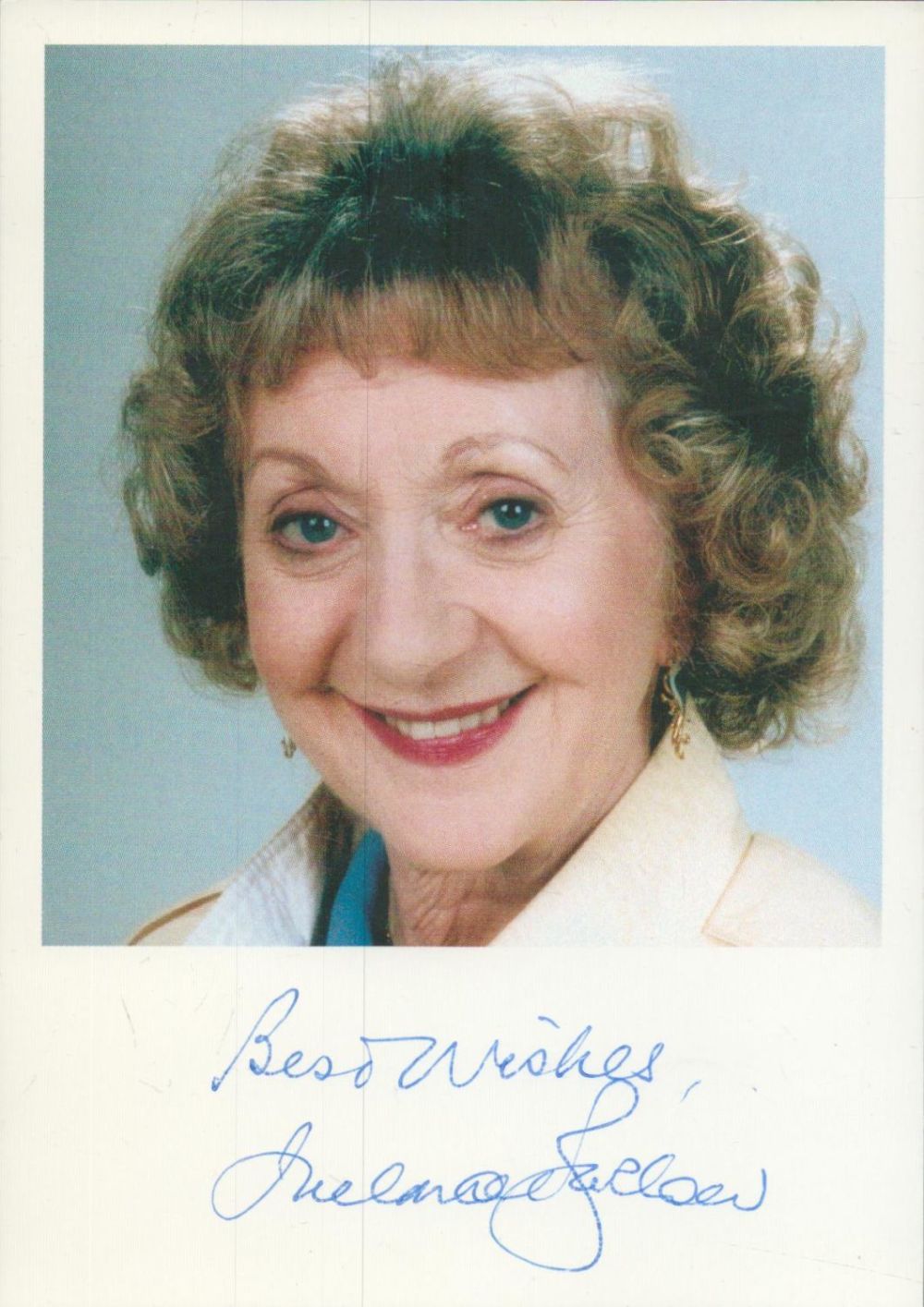 Lot 610: Thelma Barlow signed colour photo Approx. 6x4 Inch....