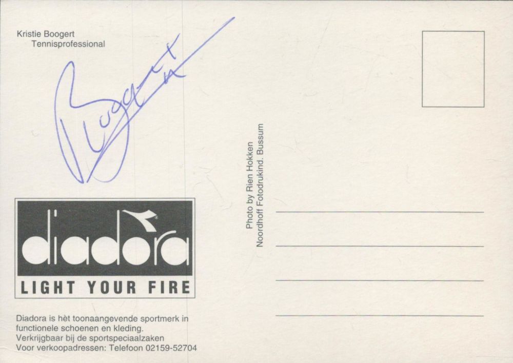 Lot 613: Kristie Boogert signed on back of promo photo...