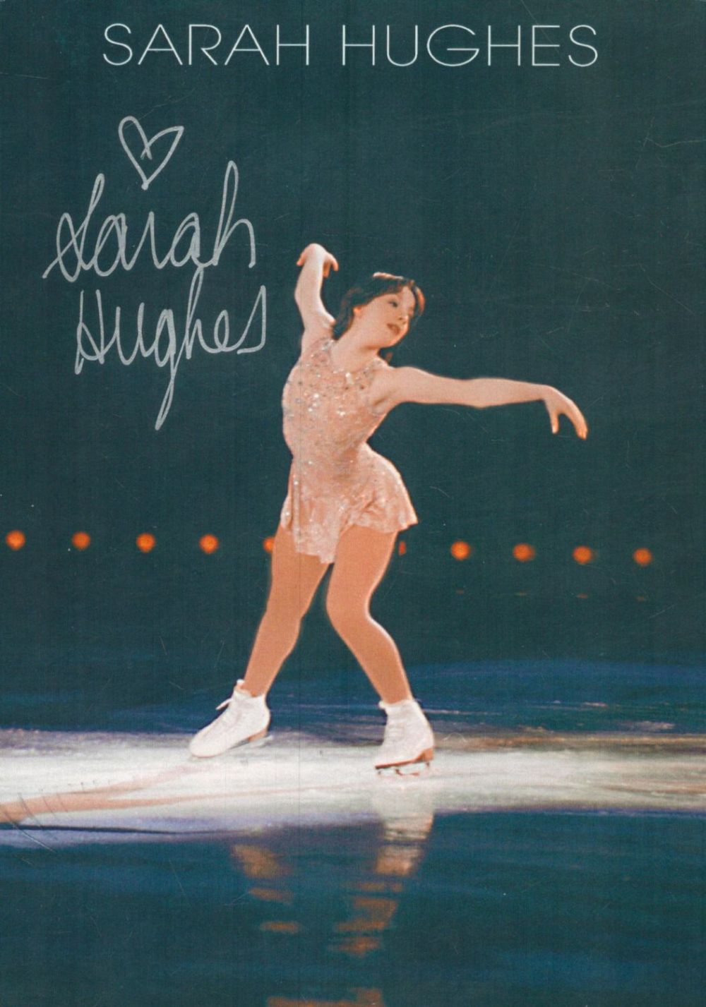 Lot 622: Sarah Hughes signed promo colour photo 8x5.5 Inch....
