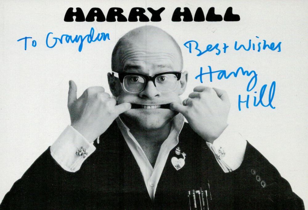 Lot 638: Harry Hill signed promo black & white photo...
