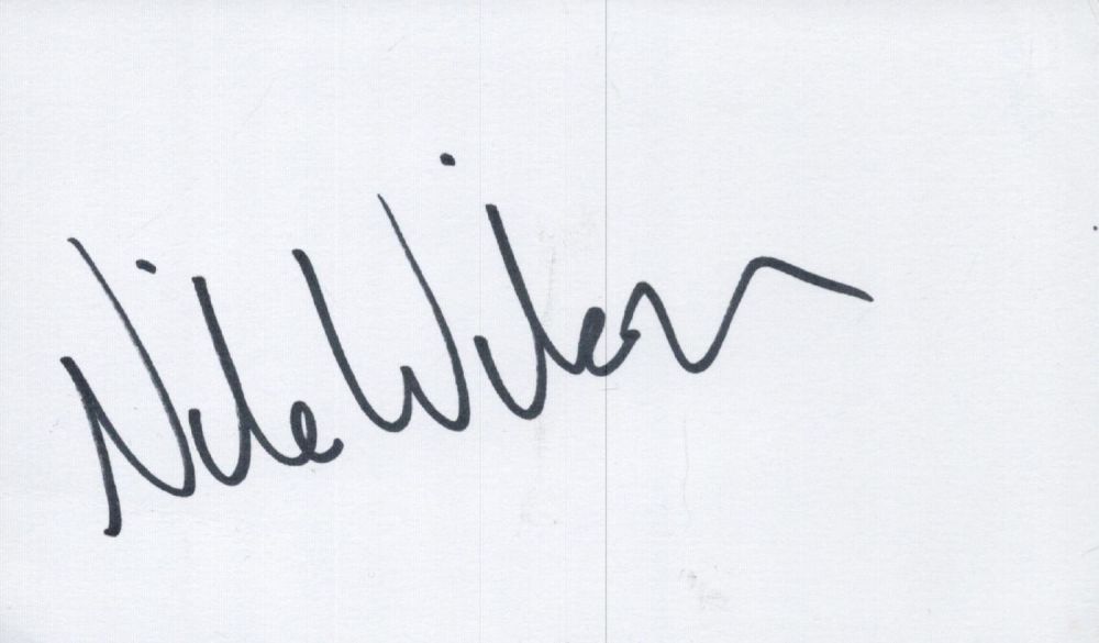 Lot 646: Nile Wilson signed signature piece 5x3 Inch. Is...