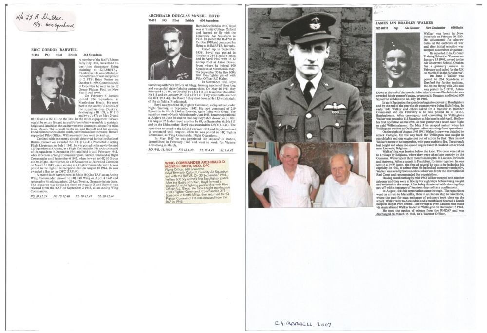 Lot 652: WW2 BOB fighter pilot James Walker 600 sqn...