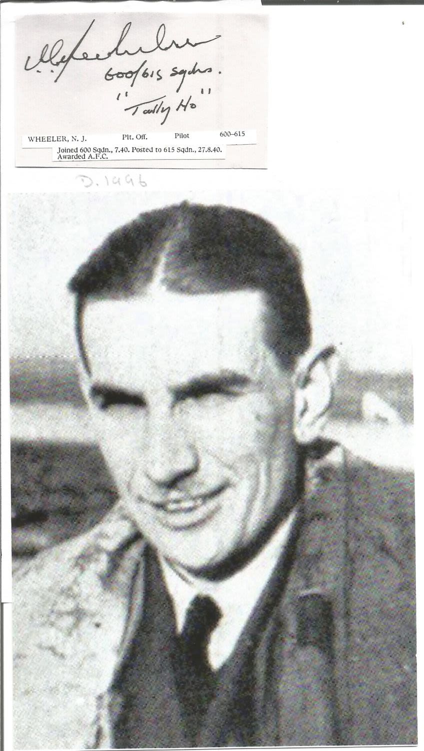 Lot 679: WW2 BOB fighter pilot N J Wheeler 600...