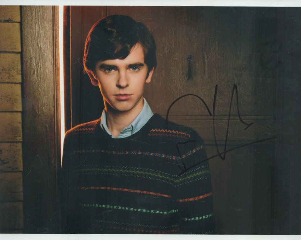 Lot 69: Freddie Highmore signed 10x8 inch colour photo. Good...