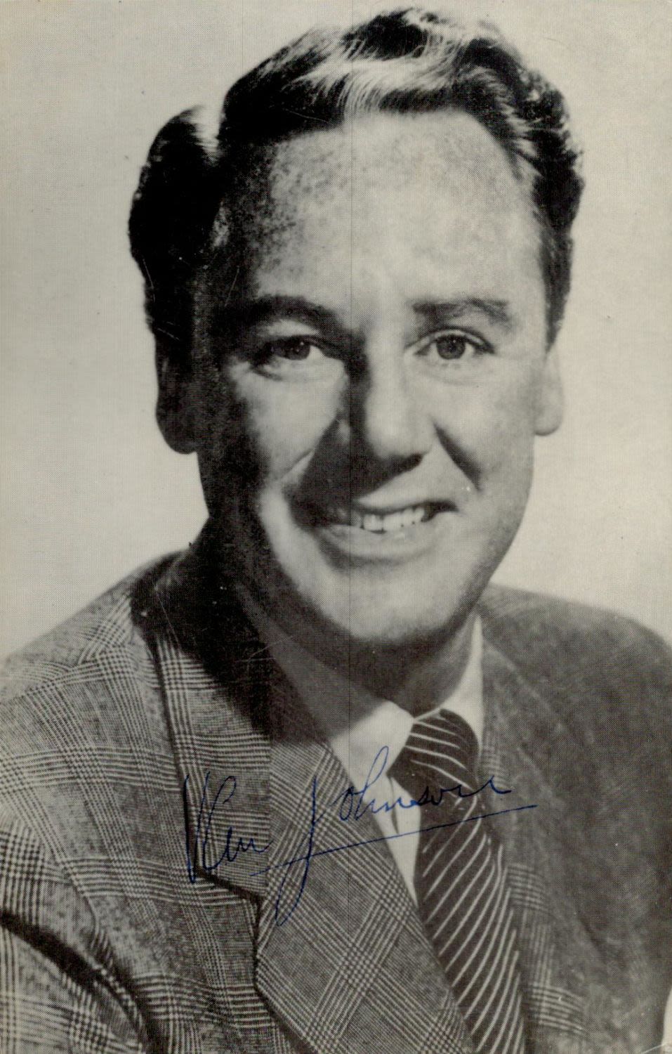 Lot 94: Van Johnson signed 6x4inch black and white photo....