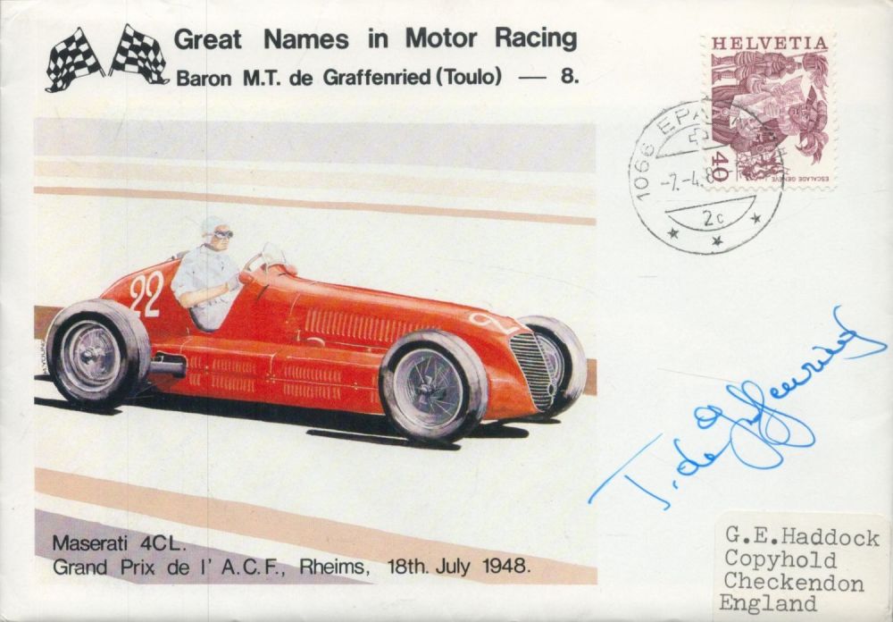 Lot 124: Toulo de Graffenried signed FDC Great Names in...
