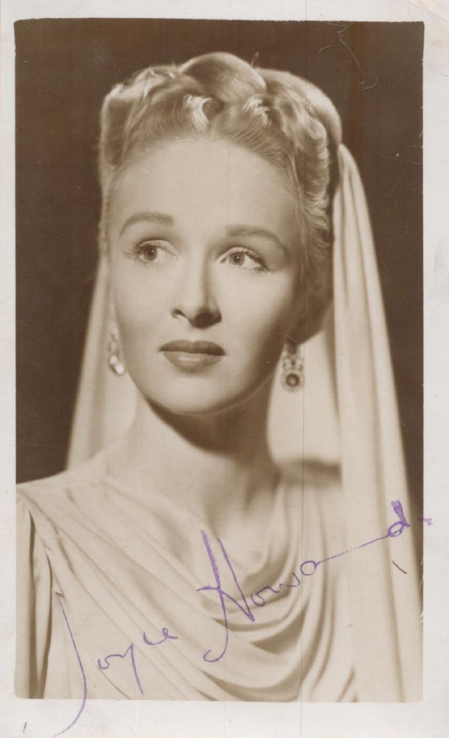 Lot 126: Joyce Howard vintage signed 6x4inch black and white...