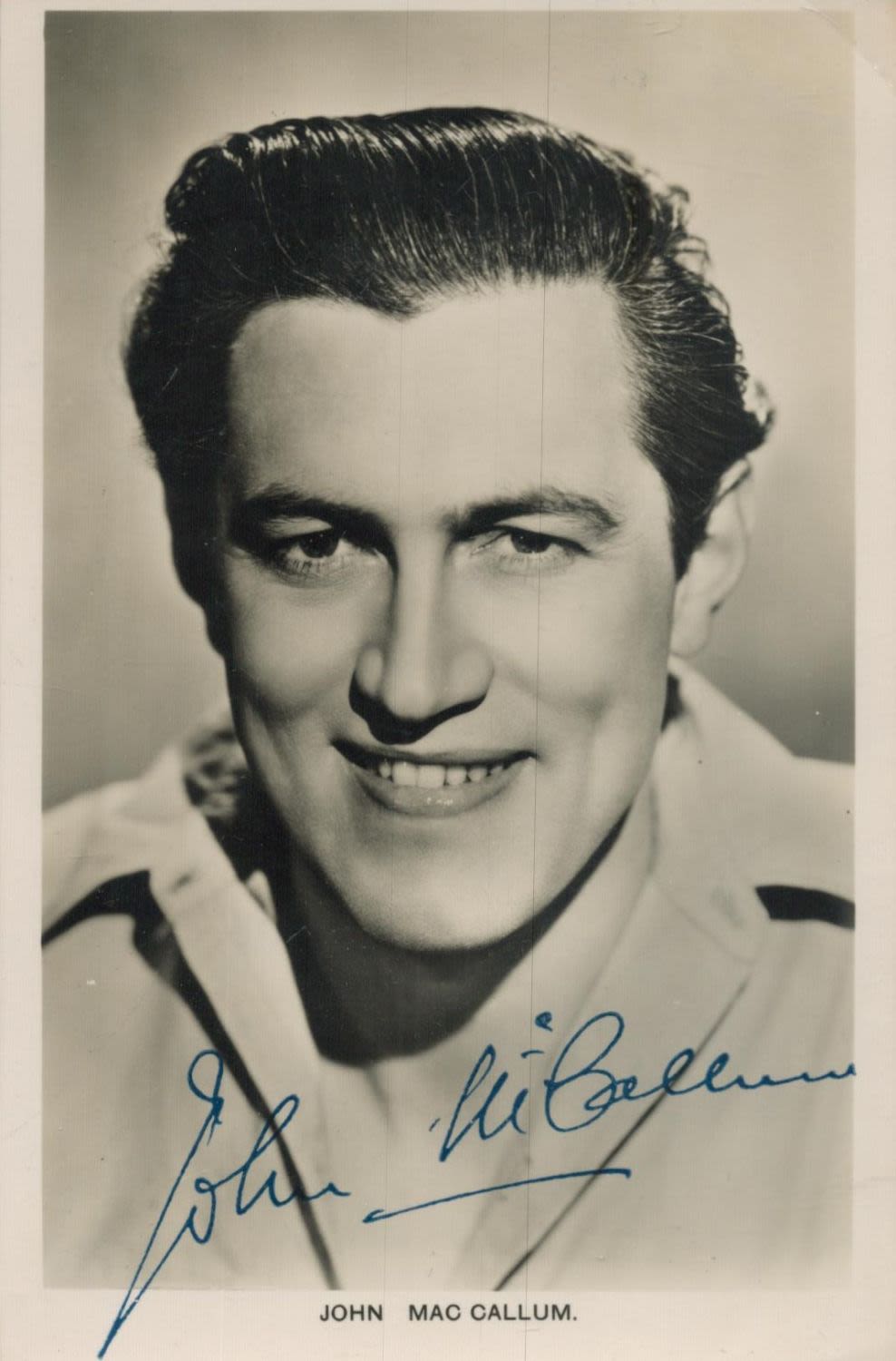 Lot 127: John Mac Callum signed vintage 6x4inch black and...