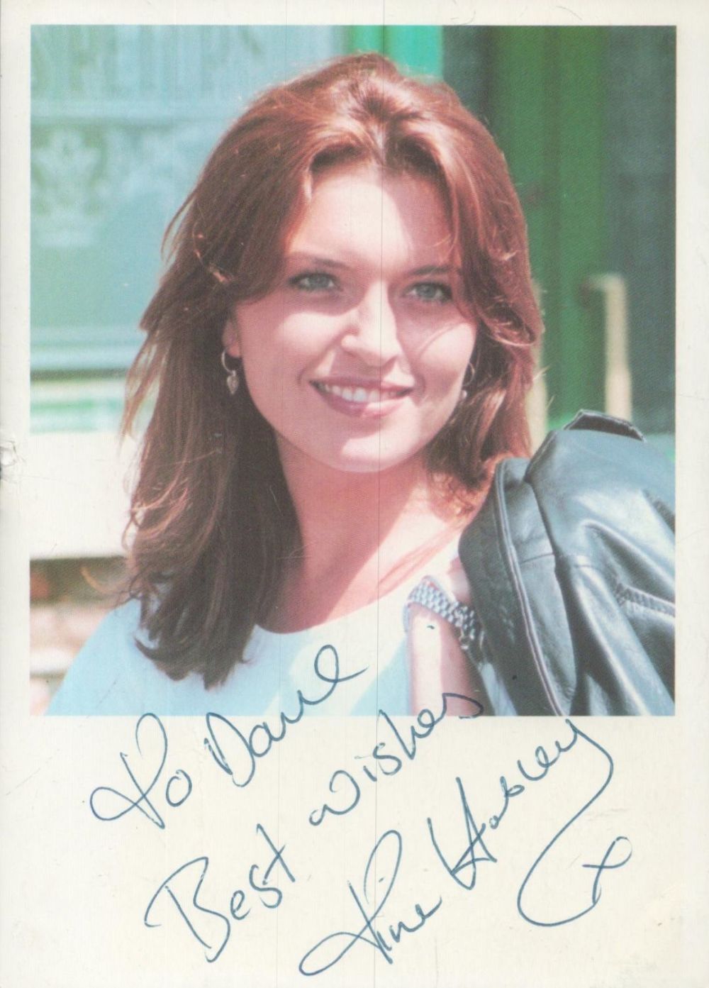 Lot 130: Tina Hobley signed 6x4inch colour photo. Good Condition....